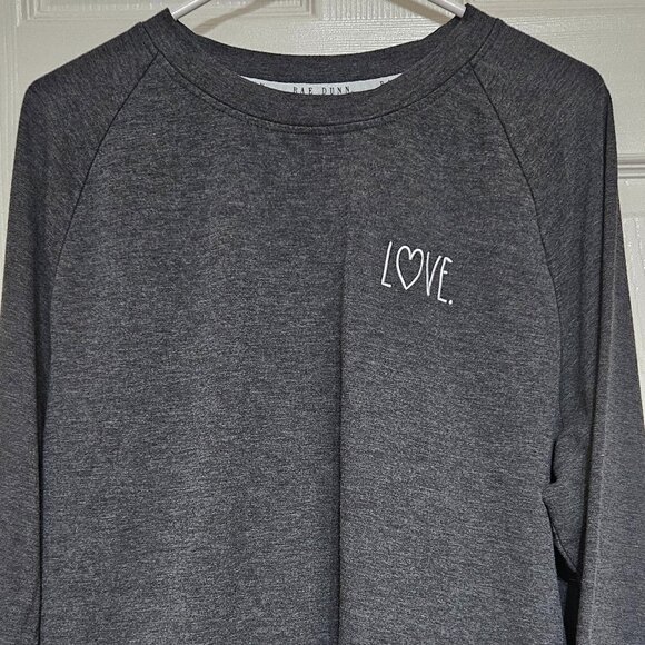 Rae Dunn Gray Love Sweatshirt Size XL - Picture 1 of 3